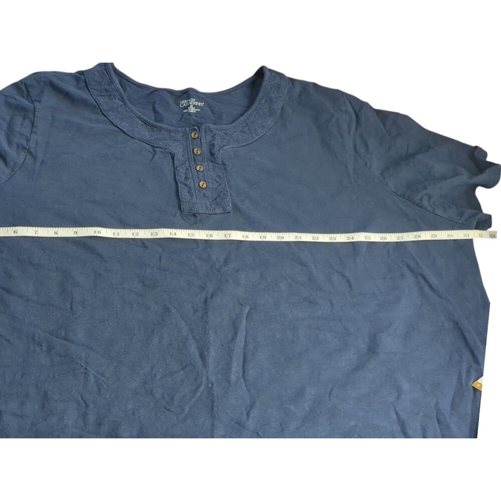 Catherines Liz And Me Pull-On Tunic Navy Blue Size 5X 34W 36W - Picture 4 of 9
